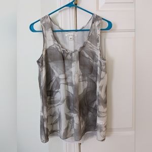 Banana Republic gray silk top